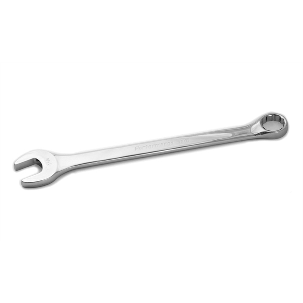 Performance Tool Chrome Combination Wrench, 1-1/8", with 12 Point Box End, Fully Polished, 15" Long W30236